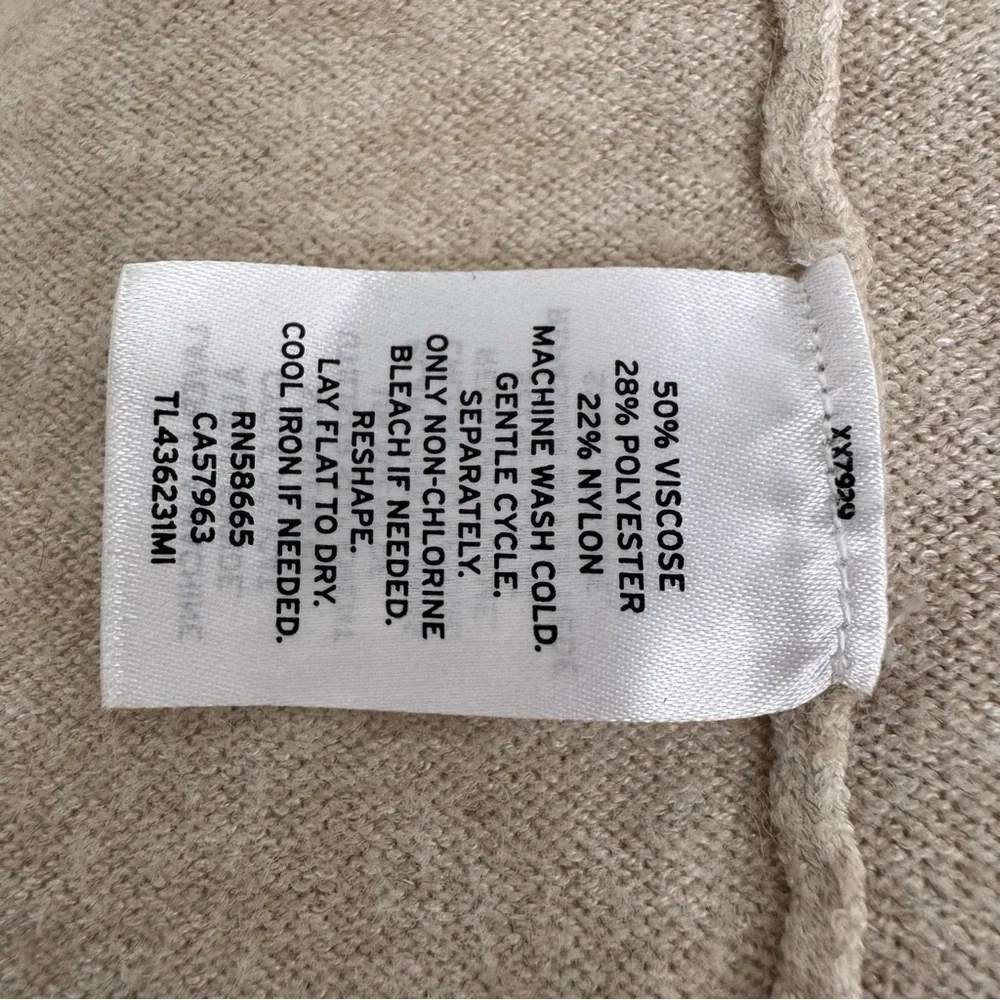 Leith Beige Open Front Long Cardigan Winter Fall Cozy Neutral boho loungewear XS
